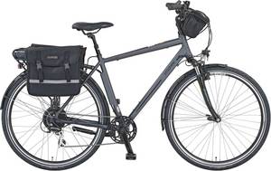 Prophete E-Bike Entdecker e900, 24 Gang Shimano Acera Schaltwerk, Kettenschaltung, Heckmotor 250 W (Set, 3-tlg., mit Fahrradtaschen) 