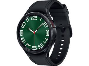  SAMSUNG Galaxy Watch6 Classic 47 mm Smartwatch Kunstleder, M/L, Black 