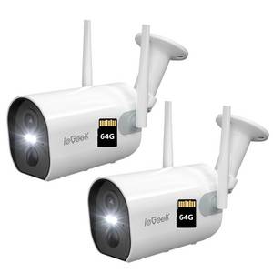 Iegeek Überwachungskamera 2K/3MP Überwachungskamera Aussen Akku 