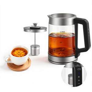 Forrlite Wasserkocher Wasserkocher aus Glas&Edelstahl, mit 