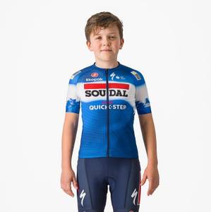 Castelli Aero Kid Jersey 2024 ceramic blue/white MTB-Trikot