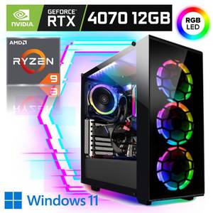 Meinpc Evil 5900X RTX 4070 Gaming-PC (AMD Ryzen 9 5900X, Nvidia GeForce RTX 4070 12GB, 32 GB RAM, 1000 GB SSD, Wasserkühlung, Windows 11 Pro 64 Bit) 