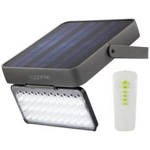 Sygonix Solar-Wandstrahler mit Bewegungsmelder SY-5176608 SMD LED 15 W Neutralweiß Grau-Schwarz 