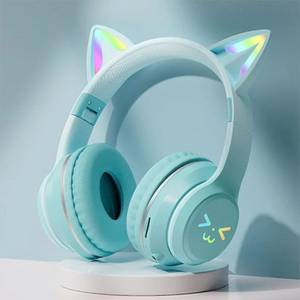 Powerwill Wireless Bluetooth Kopfhörer, RGB Katzenohren – Gamer...