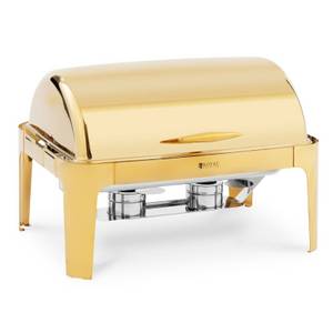 Royal Catering Speisenwärmer Chafing Dish 9 l stromlos Wasserbad: 14 l Rechaud Wärmebehälter 