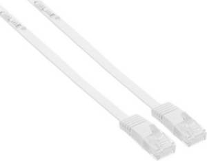 Inline 71607W Patchkabel RJ45-Stecker auf RJ45-Stecker flach U/UTP Cat.6 weiß 7m 