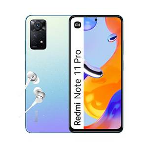  Xiaomi Redmi Note 11 Pro, Smartphone + Kopfhörer, 6 + 64 GB Handy ohne Vertrag, 6,67'' 120 Hz FHD + AMOLED Display, 67 W Turbo-Charge, 108 MP Kamera, Star Blue (DE Version, Amazon Exclusive) 