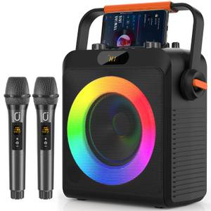 JYX Karaoke-Maschine mit 2PCS Mikrofon, Bluetooth 