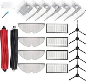 VERCO 24er Roborock Q5 Pro+ Q8 Max Ersatz Teile Beutel Seiten Bürste Filter Wisch Mopp Staubsaugerbürste
