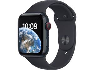  APPLE SE GPS+CEL 44 MIDN ALU W SPORT REG Smartwatch Fluorelastomer, 140-220 mm 