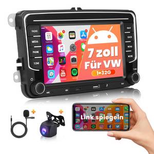 Hikity Android 13 Autoradio 7 Zoll mit Navi Bluetooth WiFi Mirror Link für VW Autoradio 