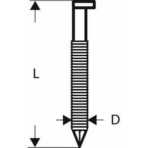 Bosch Accessories D-Kopf Streifennagel SN34DK 50RG, 2,8 mm, 50 mm, verzinkt, gerillt 3000 St.  2608200019 