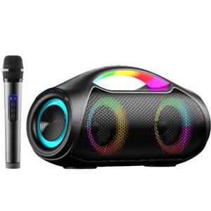 ibettertec Bluetooth-Lautsprecher, Tragbarer Party-Lautsprecher Lautsprecher Tragbarer Karaoke-Party-Lautsprecher mit kabellosem Mikrofon Bluetooth-Lautsprecher (Bluetooth, 30 W, Bluetooth 5.1,Spitzenleistung von bis zu 80 W Stereo-Surround-Sound) 