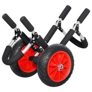 Homcom Surfwagen gepolstert silber, schwarz, rot 