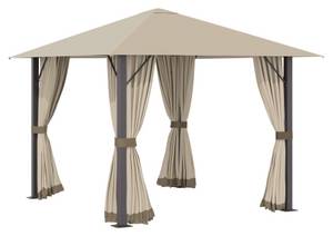 Outsunny Pavillon khaki Aluminium B/H/L: ca. 297x260x297 cm 