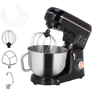Homcom Küchenmaschine, 1400 W, mit Rührhaken, Schlagbesen, Spritzschutz, Teigschaber und Eiertrenner 