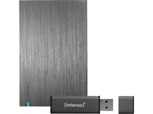  INTENSO Memory Board + 64 GB USB-Stick Bundle, 1 TB HDD, 2,5 Zoll, extern, Anthrazit 