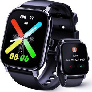 LLKBOHA Smartwatch (1,85 Zoll, Android, iOS), mit-Telefonfunktion, Herzfrequenz Blutsauerstoff, Schlafüberwachung 