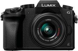 Panasonic Lumix DMC-G70 Kit 14-42 mm OIS II schwarz spiegellose Systemkamera