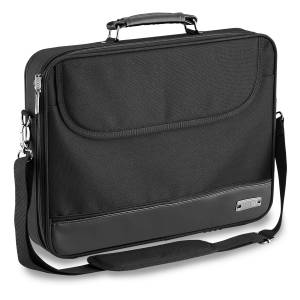 Pedea Laptoptasche 17,3 Zoll (43,9 cm) BLACKLINE Notebook Umhängetasche mit Schultergurt, schwarz 