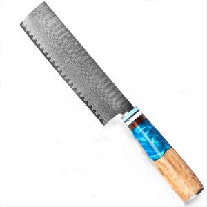 Home safety Hackmesser »17cm Hackmesser aus 67 Layen Damaststahl VG10 Nakiri Messer« 