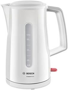 Bosch CompactClass TWK 3A011 weiß 1,7 Ltr. Wasserkocher mit Filter