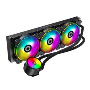 GameMax Wasserkühlung IceChill360-Rainbow, PWM ARGB LED Lüfter 