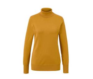 Tchibo Feinstrick-Rollkragenpullover, senfgelb 