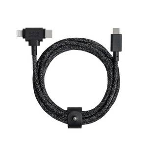 Native Union Belt Universal Cable - USB-C auf USB-C & Lightning 1.8m - Schwarz 