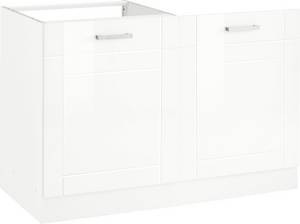 Held MÖbel Spülenschrank Tinnum, 120 cm breit, MDF-Fronten, Metallgriffe, inklusive Einbauspüle aus Edelstahl, inklusive Tür für vollintegrierbaren Einbaugeschirrspüler 