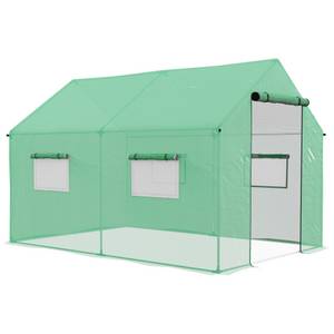 Outsunny Foliengewächshaus mit UV-beständiger Folie grün 200L x 300B x 200H cm 