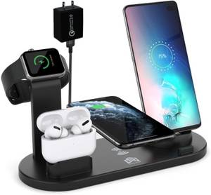 ZEUOPQ 4-in-1 Induktive Ladestation Wireless Charger 