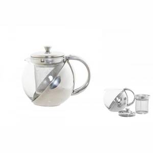 Bigbuy Teekanne »Teekanne DKD Home Decor Glas Edelstahl Silber 500 ml« 