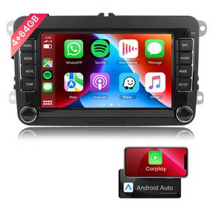 Hikity 7 Zoll Touch Display 2Din FOR VW Golf 5 6 mit GPS Mikrofone Kamera Autoradio (Navigationssystem, WiFi FM/RDS/USB) 