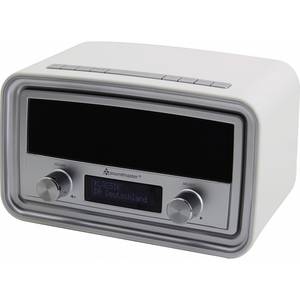 Soundmaster UR190WE DAB+/ UKW Uhrenradio mit USB Ladebuchse - weiß Tischradio