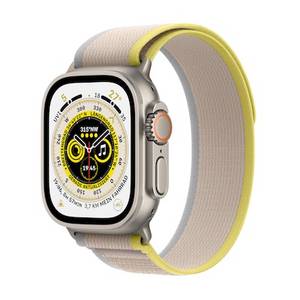 Apple Watch Ultra LTE 49mm Titanium Trail Loop gelb/beige S/M 