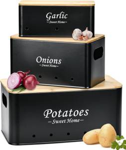 Kityhome Vorratsdose zur Aufbewahrung von Kartoffeln, Zwiebeln, Knoblauch, Obst und mehr. 