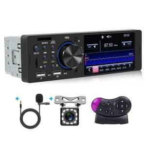 Hikity IPS-Bildschirm 4,1 Zoll Einzelknopf Autoradio Stereo Autoradio (Mit Lenkradsteuerung) 
