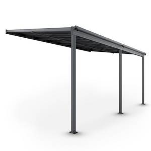 Juskys Terrassendach Borneo 5x3 m Aluminium mit Doppelstegplatten...