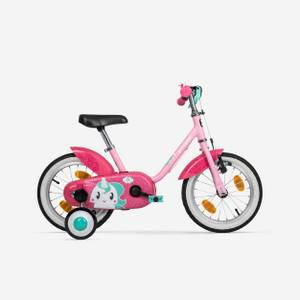 Btwin Kinderfahrrad 14 Zoll 500 Unicorn rosa/pink 
