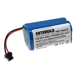 EXTENSILO Staubsauger-Akku 3400 mAh