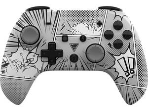  DRAGON SHOCK PopTop Compact Wireless (Manga-Stil) Controller Grau/Weiß/Schwarz für Nintendo Switch 