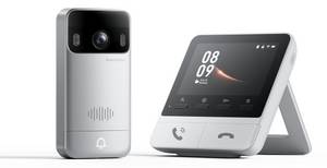SwitchBot Videotürklingel, Monitor, Gegensprechanlage, silber-weiß 