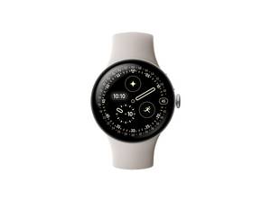  GOOGLE Watch 4 41 LTE Smartwatches Fluorelastomer, 130-215, Silver/Porcelain 