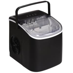 Homcom Eiswürfelmaschine Eiswürfelbereiter 9 Würfel in 6-12 Minuten fertig, für Küche, Büro, Bar und Party, Schwarz 