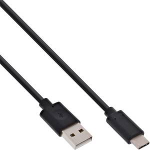 Inline 35734 USB 2.0 Kabel USB 2.0 A-Stecker auf USB 2.0 Typ C-Stecker schwarz 1.5m 