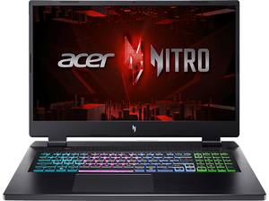  ACER Nitro 17 (AN17-51-74WP) mit 165 Hz Display RGB Tastaturbeleuchtung, Gaming Notebook, 17,3 Zoll Display, Intel® Core™ i7,i7-13620H Prozessor, 32 GB RAM, 1 TB SSD GeForce RTX™ 4060, Schwarz, Windows 11 Home (64 Bit) 