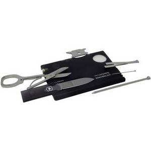 Victorinox SwissCard Lite 0.7333.T3 Taschenwerkzeug-Set Anzahl Funktionen 13 Onyx (transparent) 