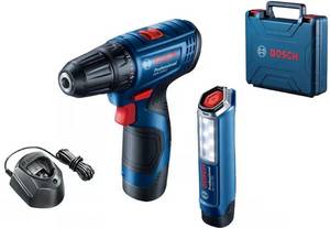 Bosch GSR 120-LI Professional ( 2x2.0Ah + Akku-Lampe 06019G8004) Akku-Trockenbauschrauber