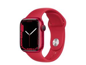 Apple REFURBISHED –  Watch Series 7 GPS 41mm Aluminium (PRODUCT)RED Sportband Red - Wie Neu 